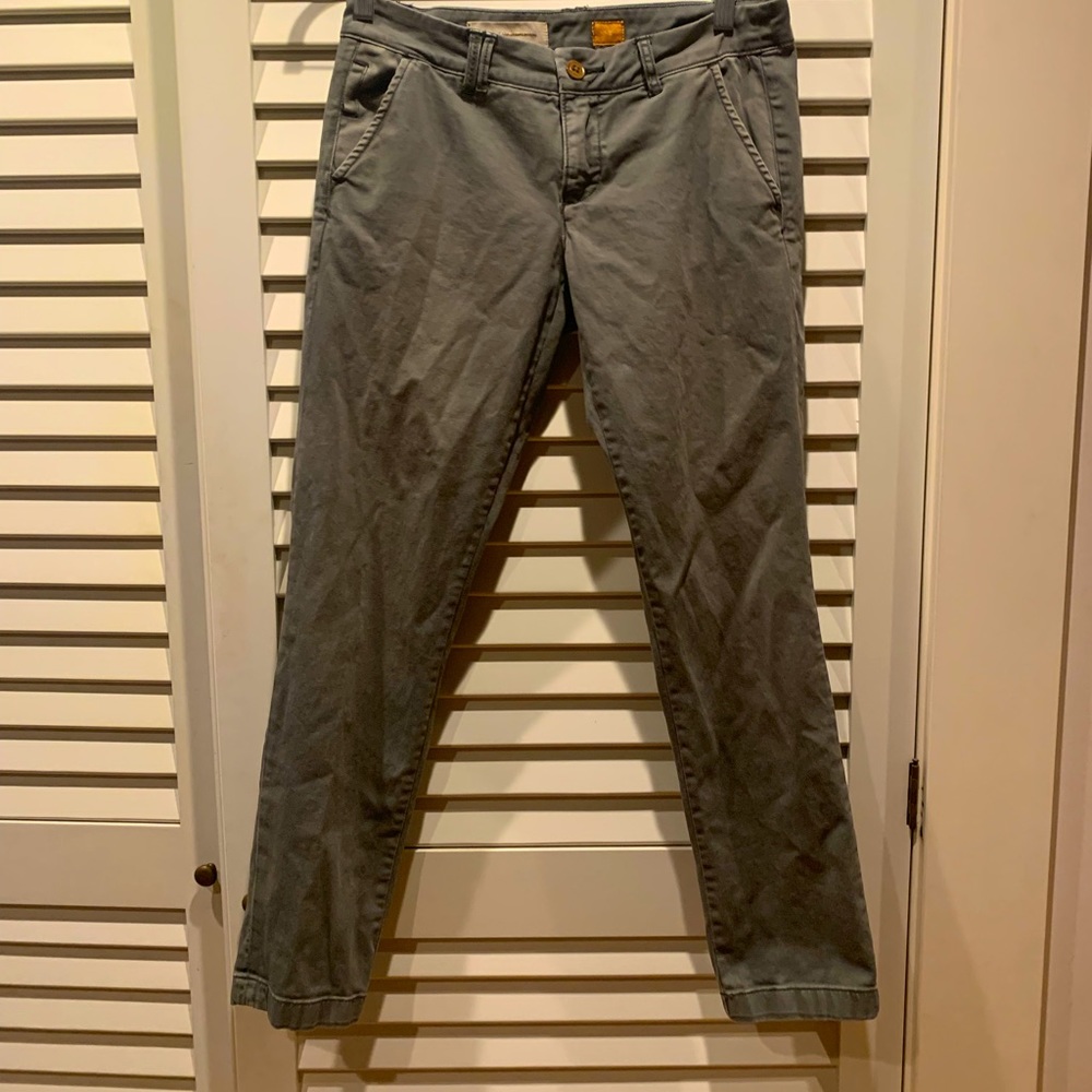 Pilcro and the Letterpress olive chinos